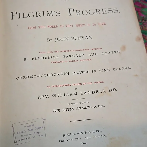 The Pilgrim's Progress Book, Perrless Edition, Published 1892 - Picture 3 of 12